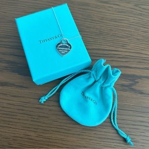 Tiffany Sterling Silver Heart Pendant Medium